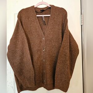 Torrid Vegan Cashmere Women's Cardigan V-Neck Sweater - Potting Soil NWT
